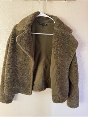 Banana Republic Olive Teddy Sherpa Jacket